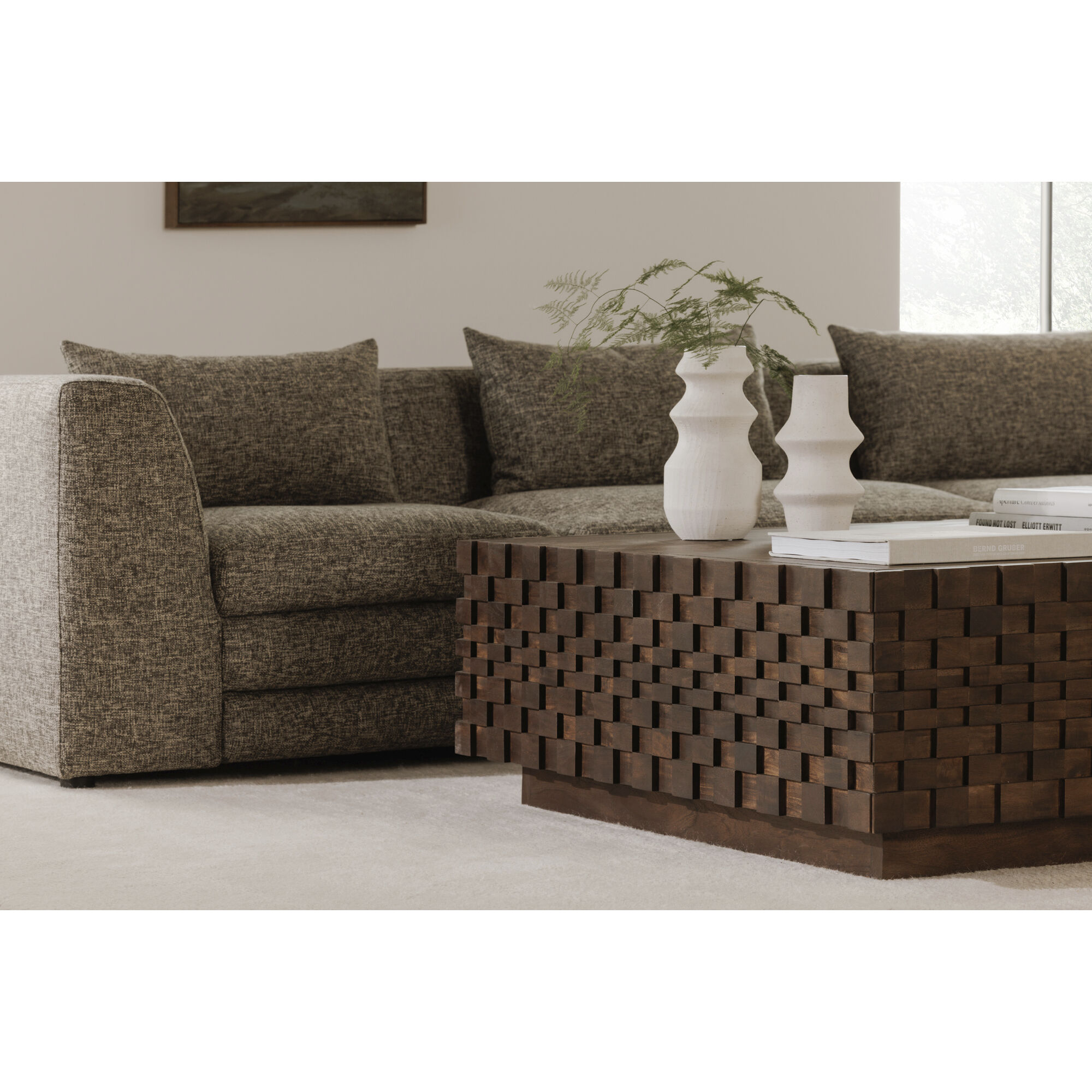 Easton 42 X 42 inch Brown Storage Coffee Table