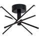 Jaxx LED 15 inch Black Semi Flush Mount Ceiling Light 