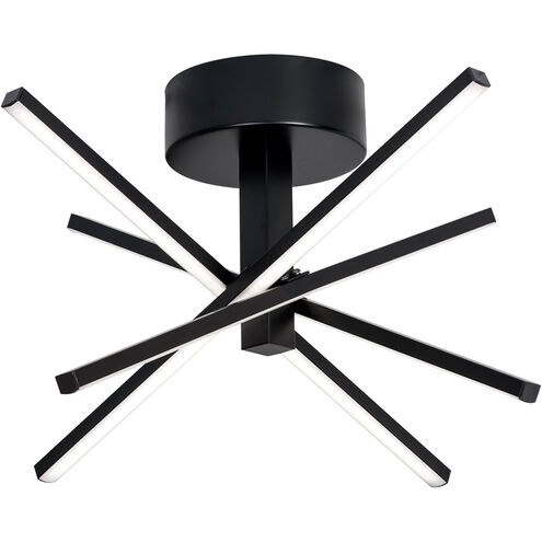 Jaxx LED 15 inch Black Semi Flush Mount Ceiling Light