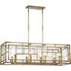 Edgemont Park 8 Light 41 inch Pandora Gold Leaf Island Light Ceiling Light