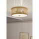 Aven 3 Light 16 inch Sand Coal Black and Legacy Brass Flush Mount Ceiling Light