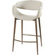 Joshua 35.4 inch Walnut and Taupe Counter Stool