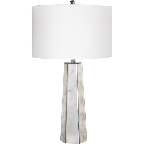 Perry 28.5 inch 100 watt Silver Table Lamp Portable Light