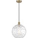 Edison Athens Water Glass 1 Light 12 inch Antique Brass Mini Pendant Ceiling Light