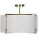 Theresa 2 Light 19.5 inch Brass Semi-Flush Mount Ceiling Light