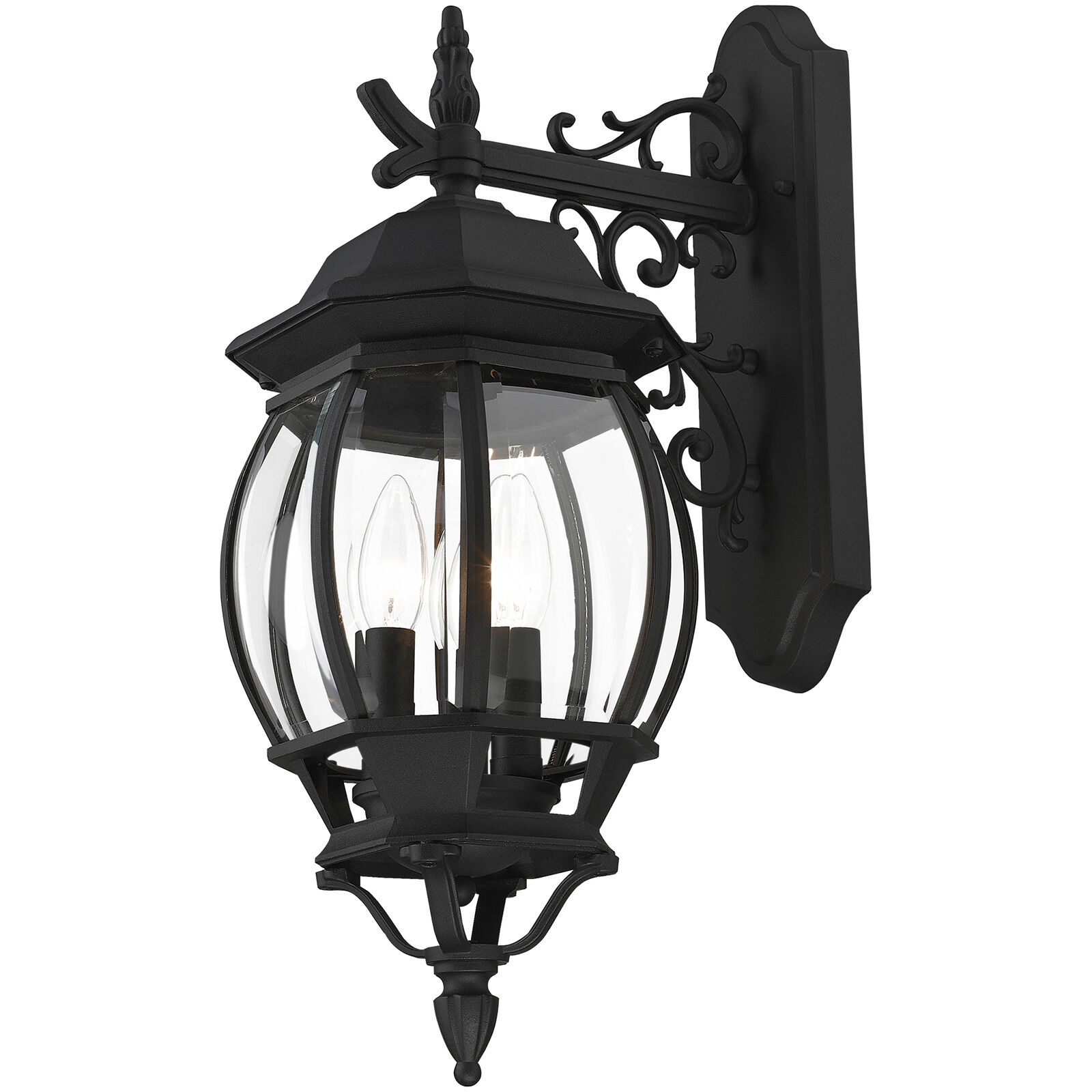 Frontenac 3 Light 21 inch Textured Black Outdoor  Wall Lantern