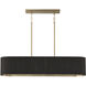 Donovan Island Light Ceiling Light in Black Stain and Matte Brass