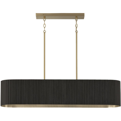 Donovan Island Light Ceiling Light in Black Stain and Matte Brass