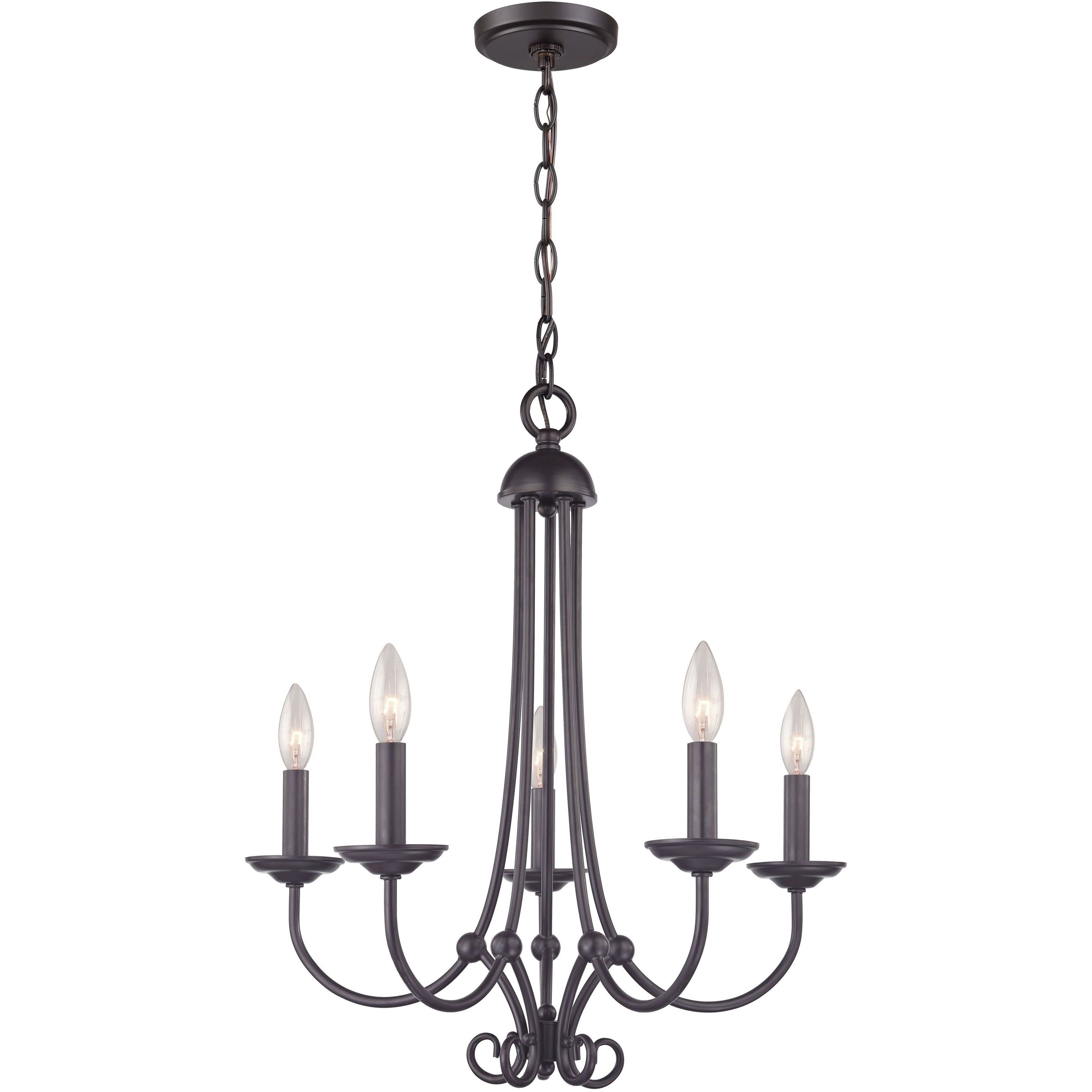 Montgomery 5 Light 20 inch Oil Rubbed Bronze Chandelier Ceiling Light