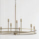 Fuller 9 Light 34.75 inch Aged Brass Chandelier Ceiling Light