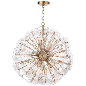 Poppy 9 Light 24 inch Clear Chandelier Ceiling Light, Small
