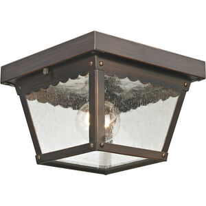 Springfield 1 Light 8 inch Hazelnut Bronze Outdoor Flush Mount