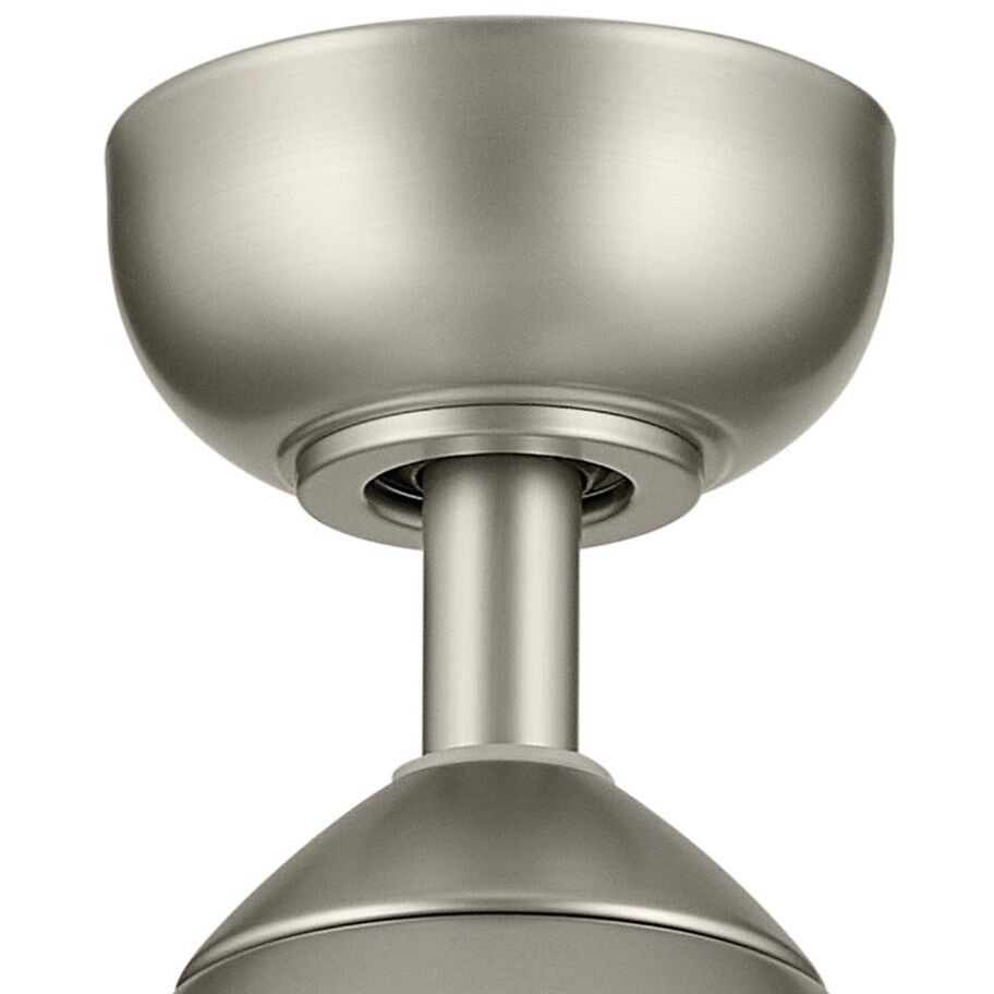 Fit 54 inch Painted Brushed Nickel with Silver Blades Ceiling Fan