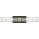 Ballston Urban 2 Light 24 inch Black Antique Brass Bath Vanity Light Wall Light in Deco Swirl Glass