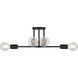 Nova 8 Light 20 inch Matte Black Semi Flush Ceiling Light