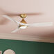 Elise 54 inch Alturas Gold with Fresh White Blades Outdoor Ceiling Fan