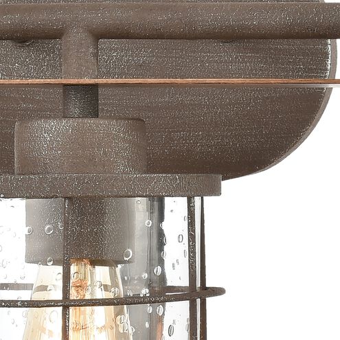 Gilbert 3 Light 24 inch Rusted Coffee with Light Wood Vanity Light Wall Light