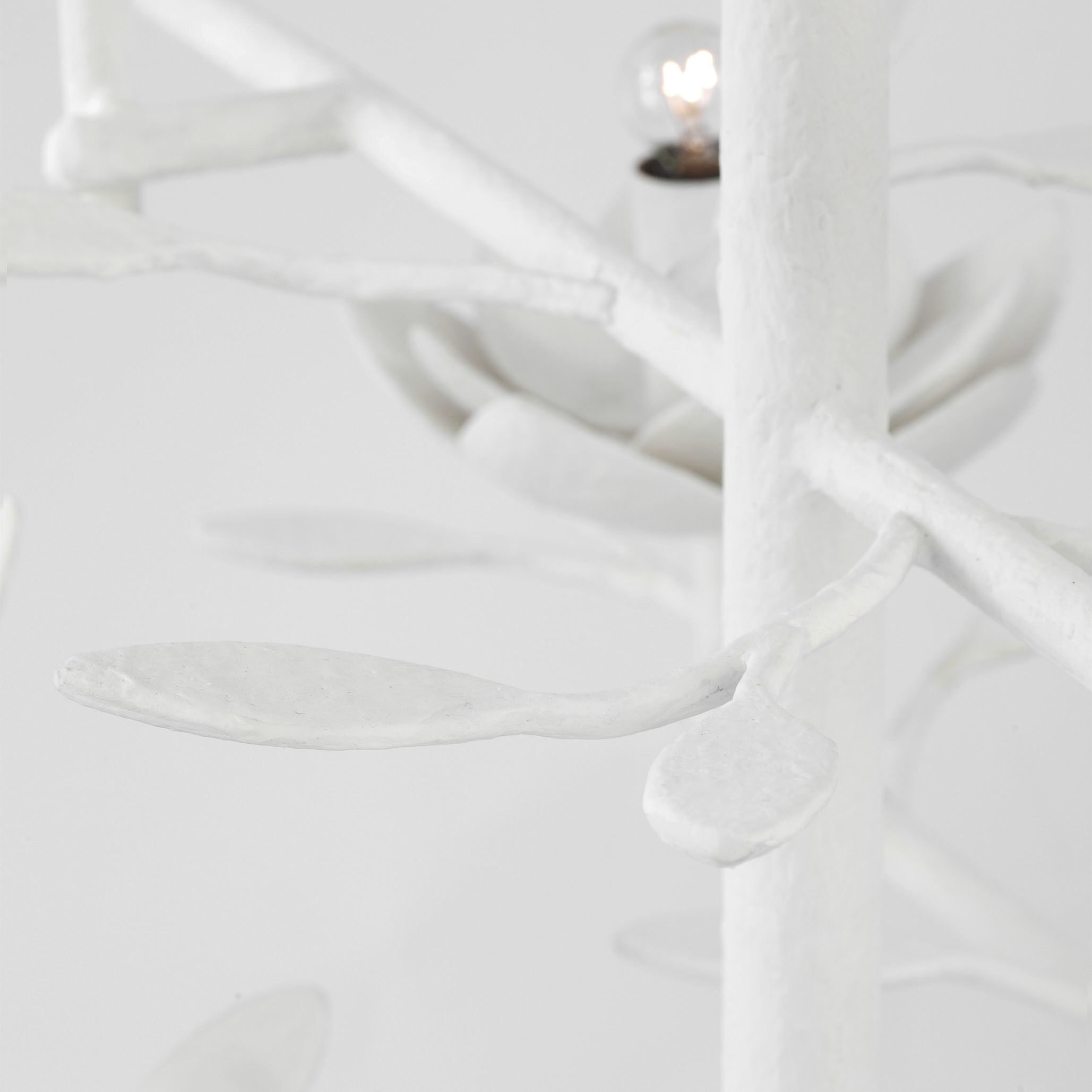 Julie Neill Clementine LED 48 inch Plaster White Low Wide Tiered Chandelier Ceiling Light