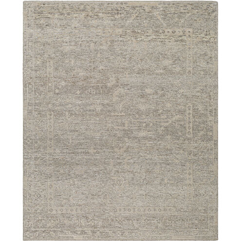 Kimberly 108 X 72 inch Warm Grey / Metallic - Silver / Sage Handmade Rug in 6 x 9