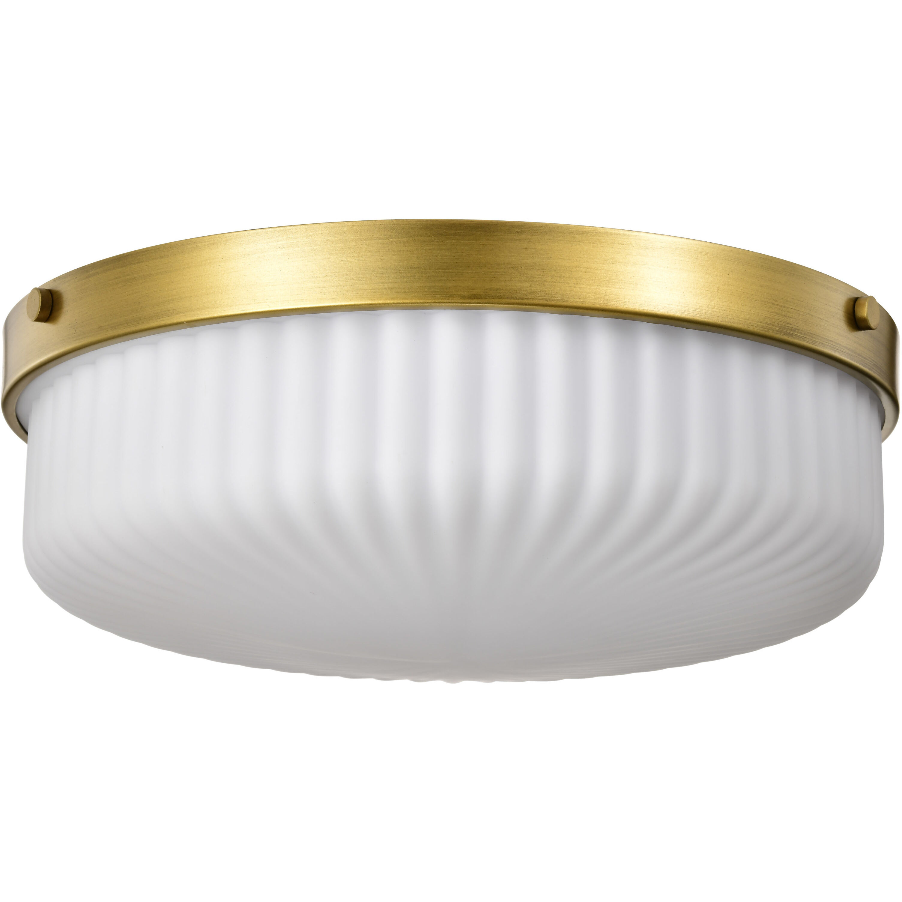 Solara 16.63 inch Natural Brass Flush Mount Ceiling Light