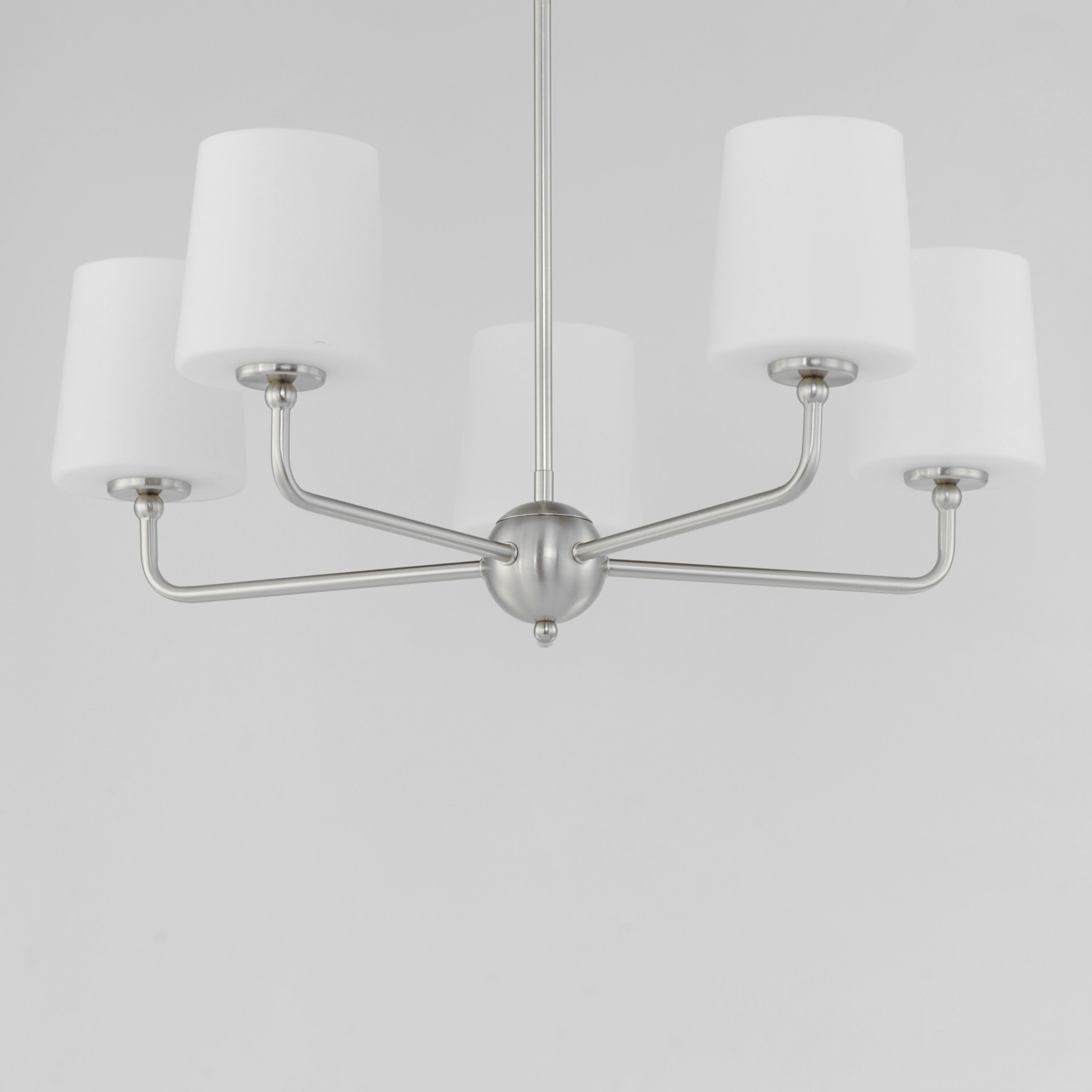 Bristol 5 Light 27 inch Satin Nickel Single-Tier Chandelier Ceiling Light