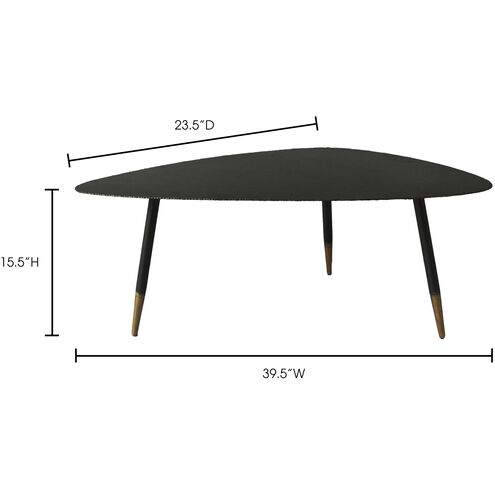 Bruno 40 X 24 inch Black Coffee Table
