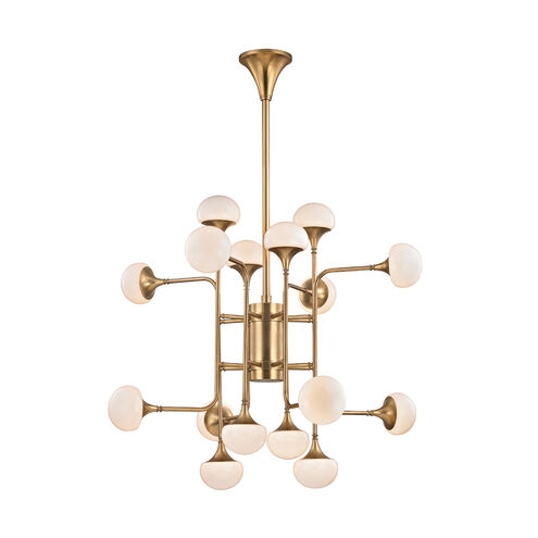 Fleming LED 36.5 inch Aged Brass Chandelier Ceiling Light