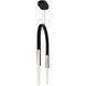 Curva LED 22 inch Black Chandelier Ceiling Light