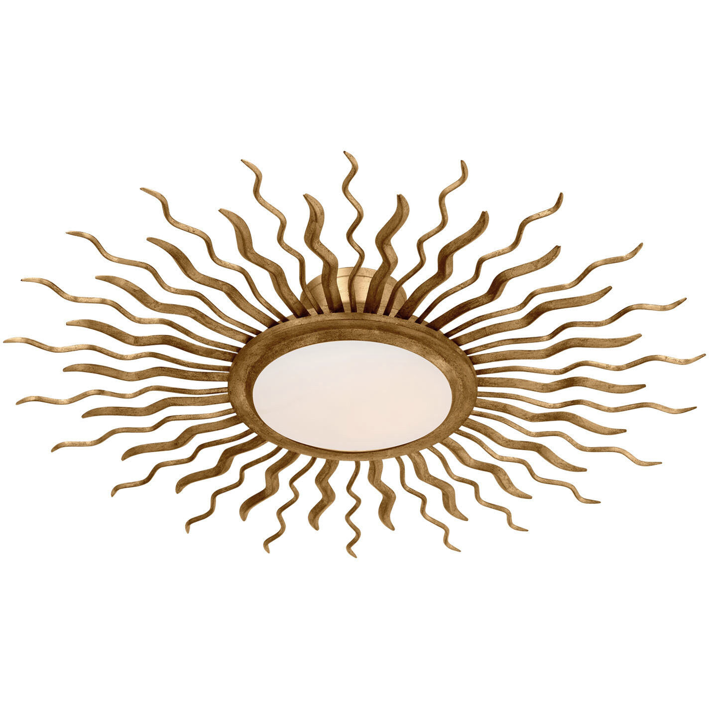 Suzanne Kasler Re LED 30.5 inch Gilded Iron Semi-Flush Mount Ceiling Light