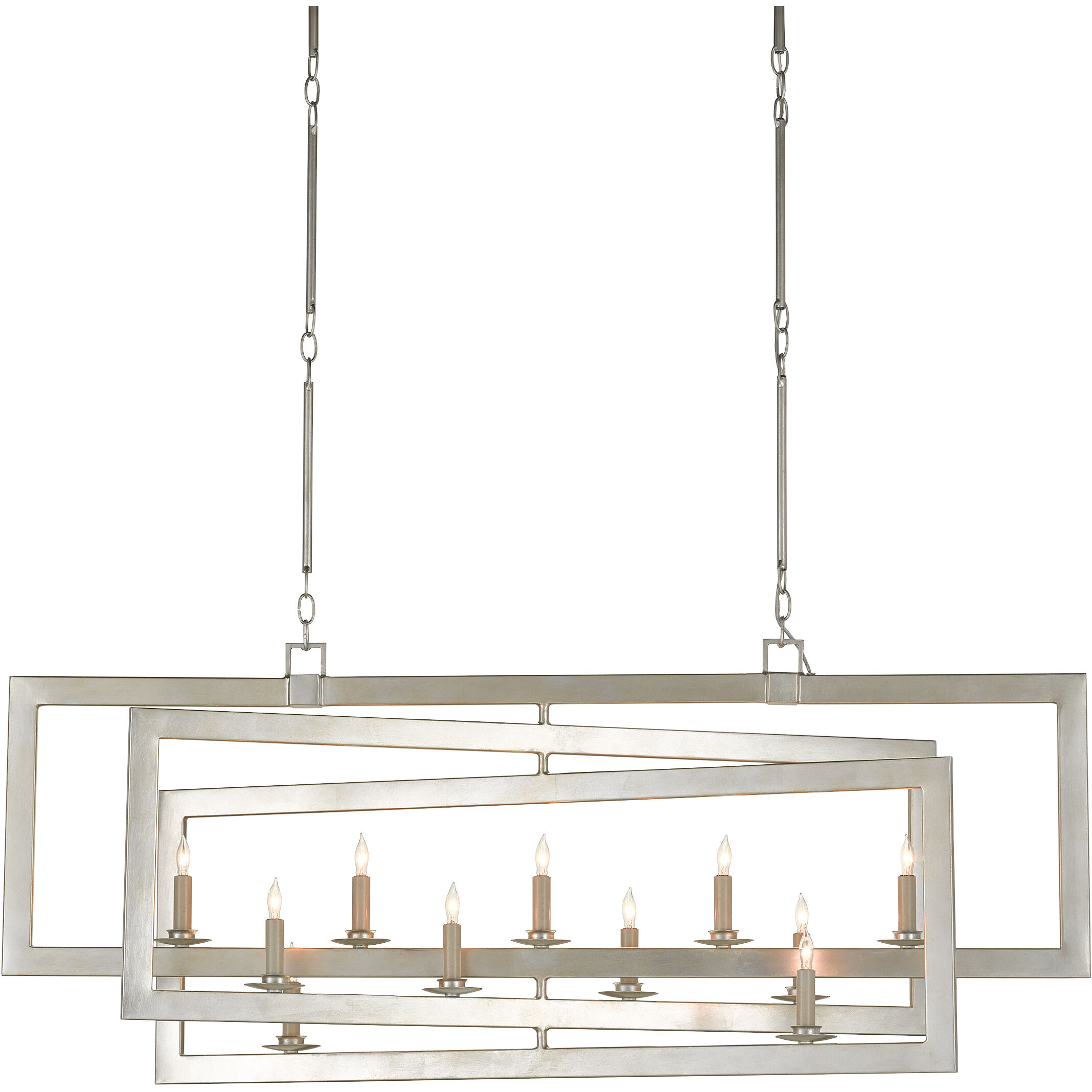 Middleton Linear Chandelier Ceiling Light, Rectangular