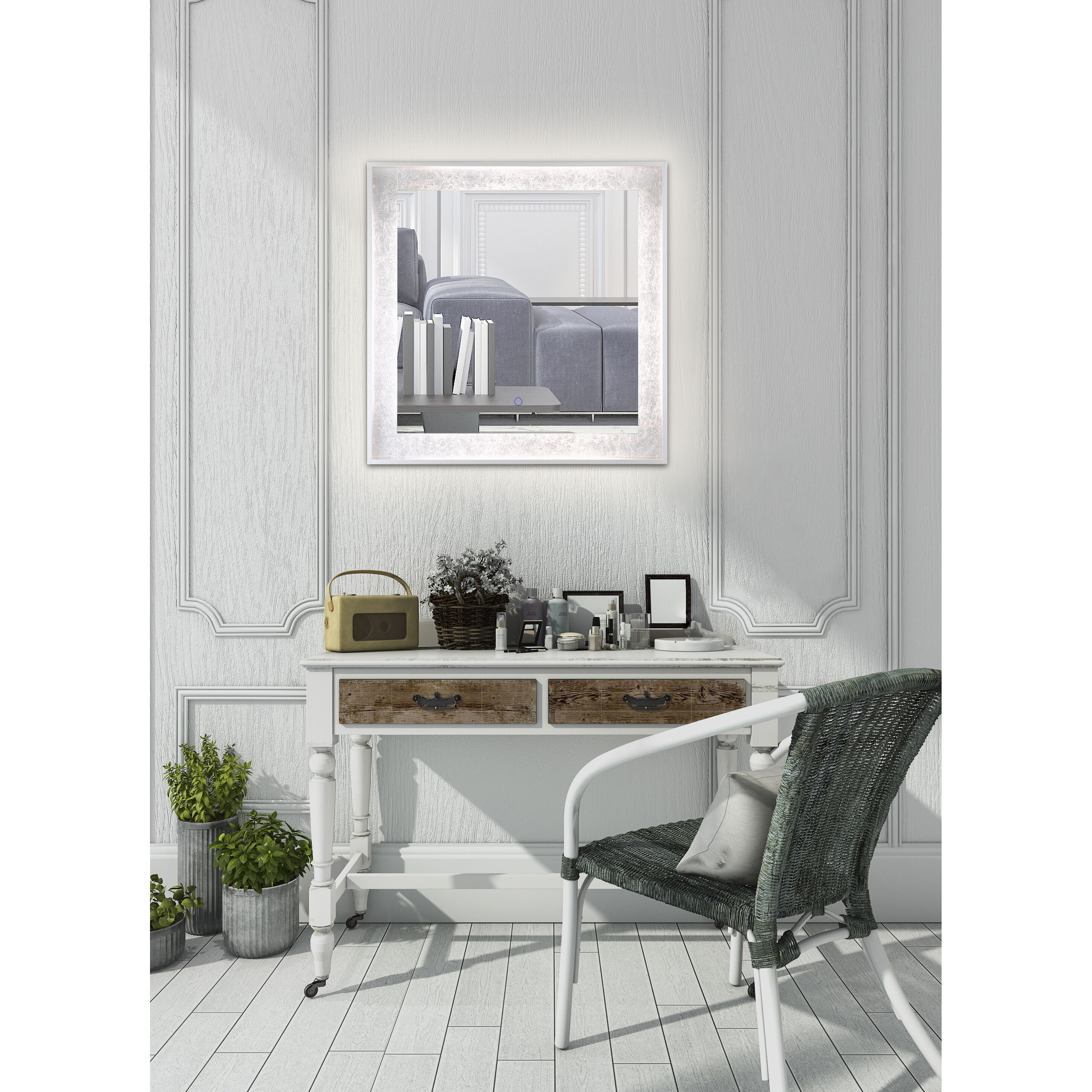 Anya 32 X 32 inch Silver Mirror