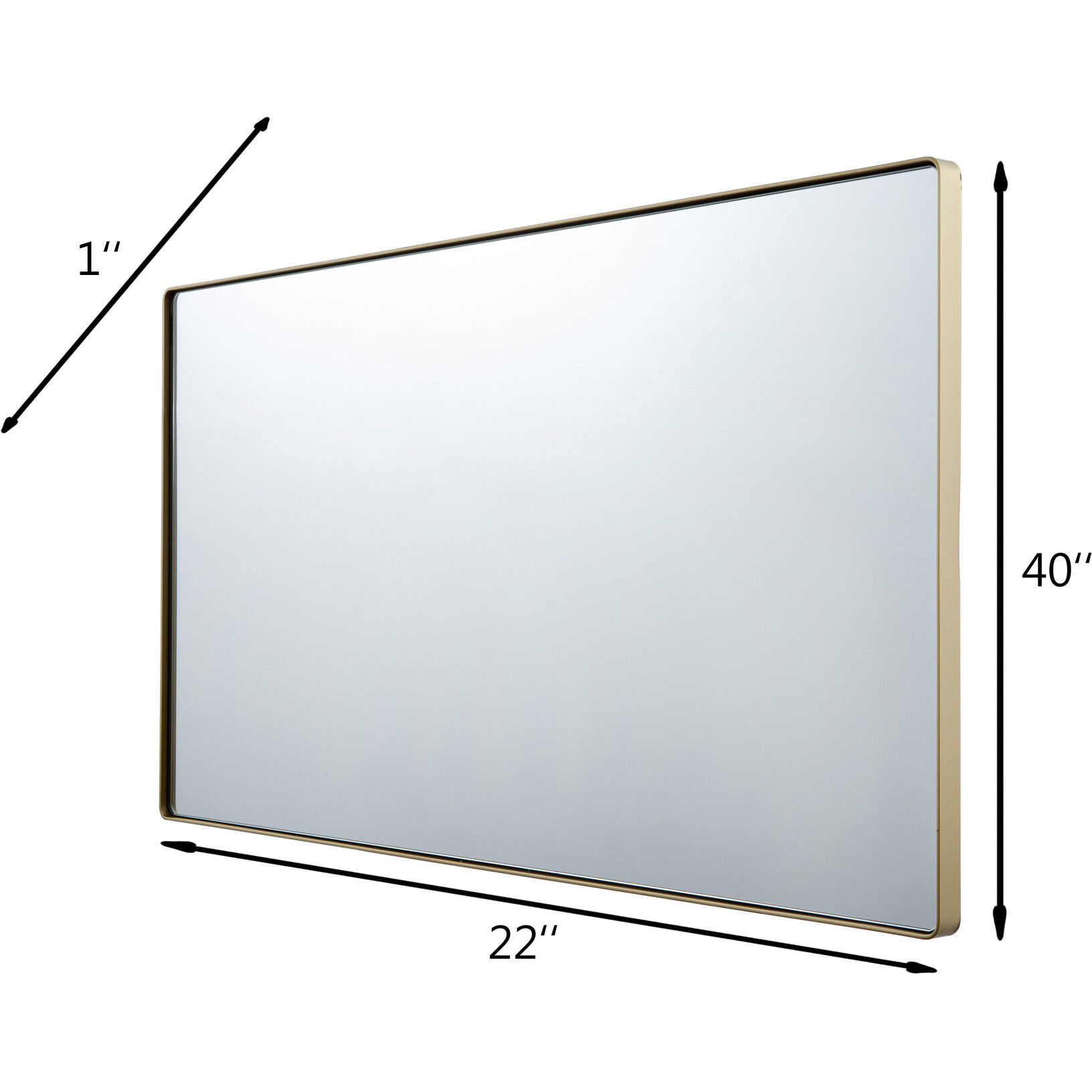 Kye 40 X 22 inch Gold Wall Mirror, Varaluz Casa
