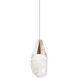 Martini LED 5.88 inch Polished Nickel Mini Pendant Ceiling Light in Optic Haze, Beyond