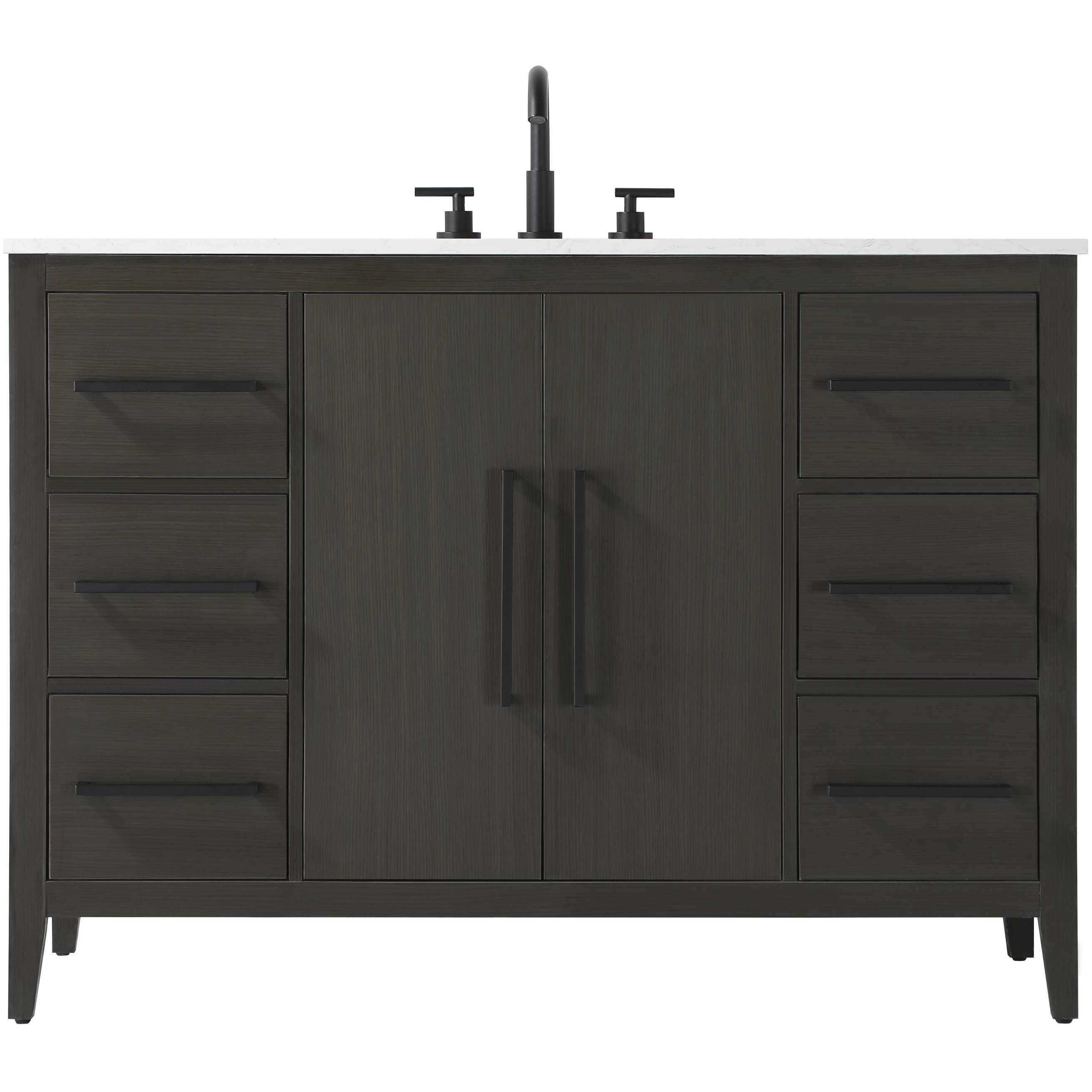 Millie 48 X 35 inch Mocha Brown Bathroom Vanity Cabinet