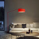 Stretch 87 inch 14 watt Red Arc Floor Lamp Portable Light