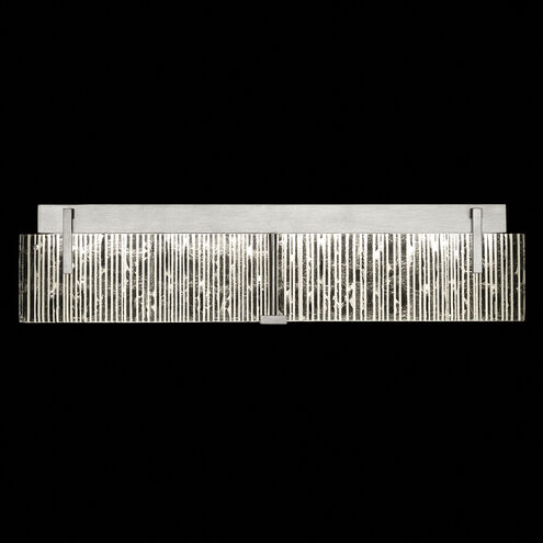 Terra 4 Light 28.8 inch Silver Bath Vanity Light Wall Light in Rake