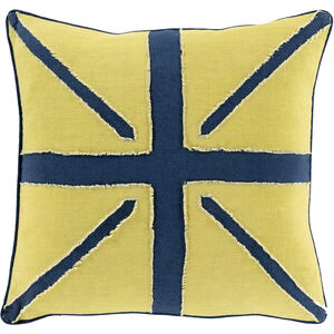 Linen Flag 18 inch Navy, Lime Pillow Kit