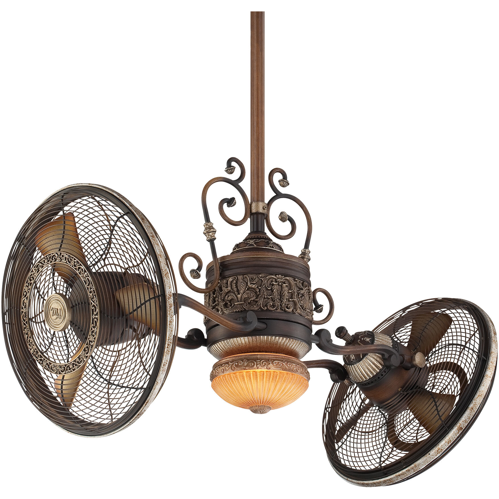 Traditional Gyro 42 inch Belcaro Walnut Ceiling Fan