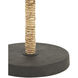 Annabelle 33.5 inch 60 watt Natural and Mole Black Table Lamp Portable Light, Suzanne Duin Collection