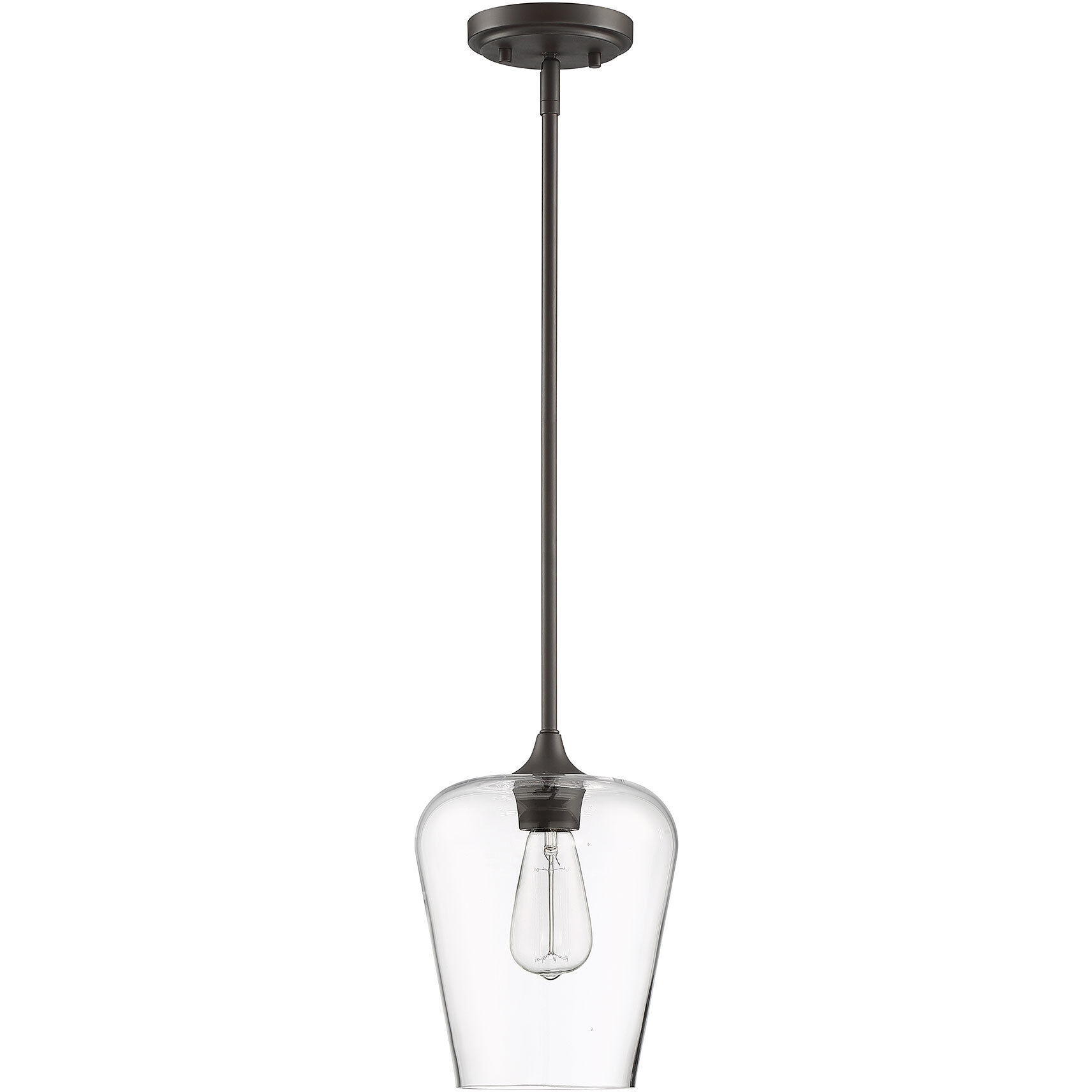 Octave 1 Light 8 inch English Bronze Pendant Ceiling Light, Essentials