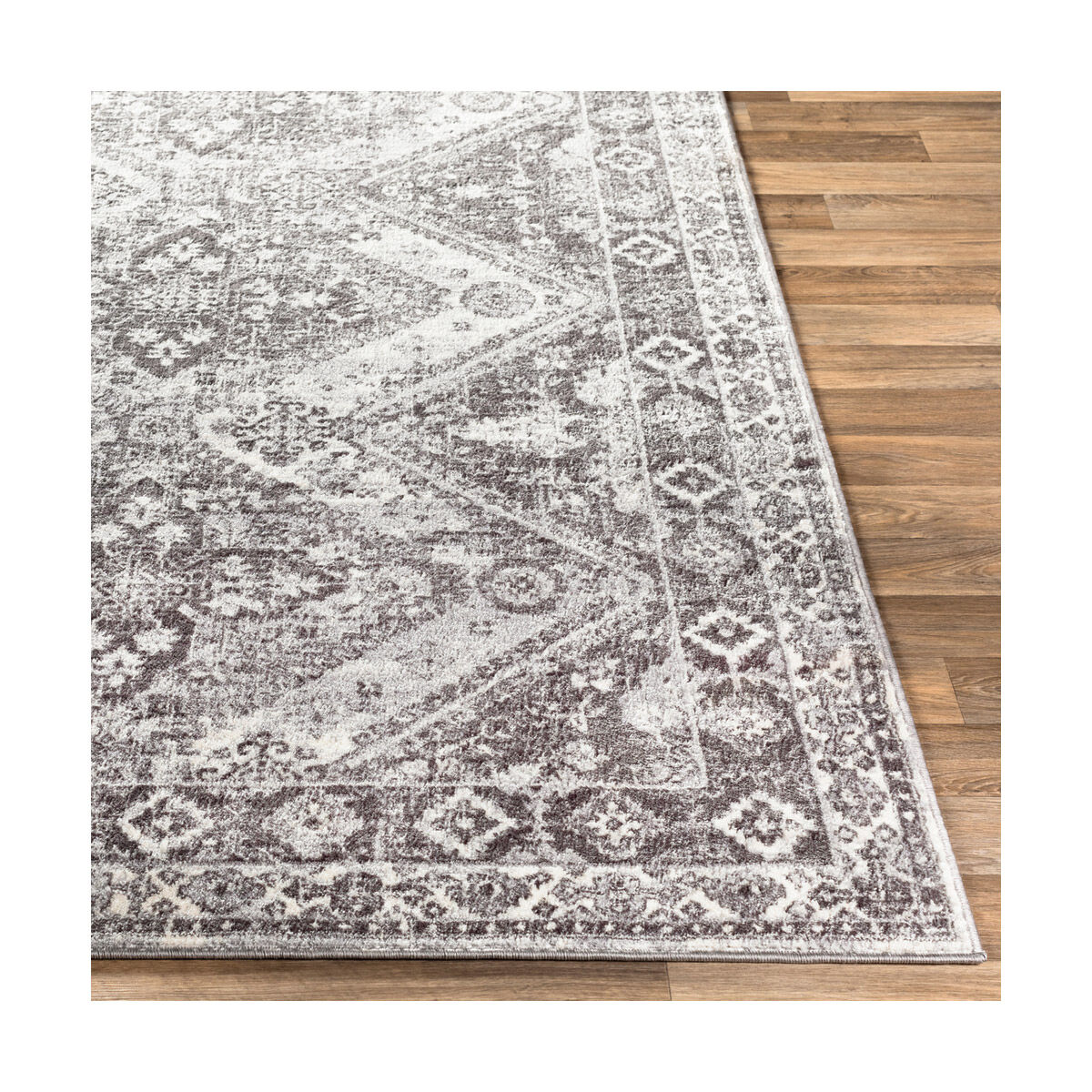 Wanderlust 123 X 94 inch Charcoal/Light Slate/White Machine Woven Rug