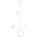 Enkel LED 15 inch Brushed Gold Pendant Ceiling Light in Clear and Brushed Gold