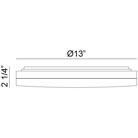Xelan LED 13 inch Painted Silver Flush Mount Ceiling Light