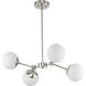 Haas 4 Light 16.5 inch Brushed Nickel Chandelier Ceiling Light, Design Series