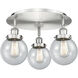 Beacon 3 Light 17.75 inch Satin Nickel Flush Mount Ceiling Light in Seedy
