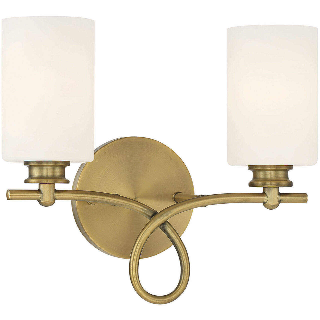 Woodbury 2 Light 14 inch Warm Brass Bathroom Vanity Light Wall Light