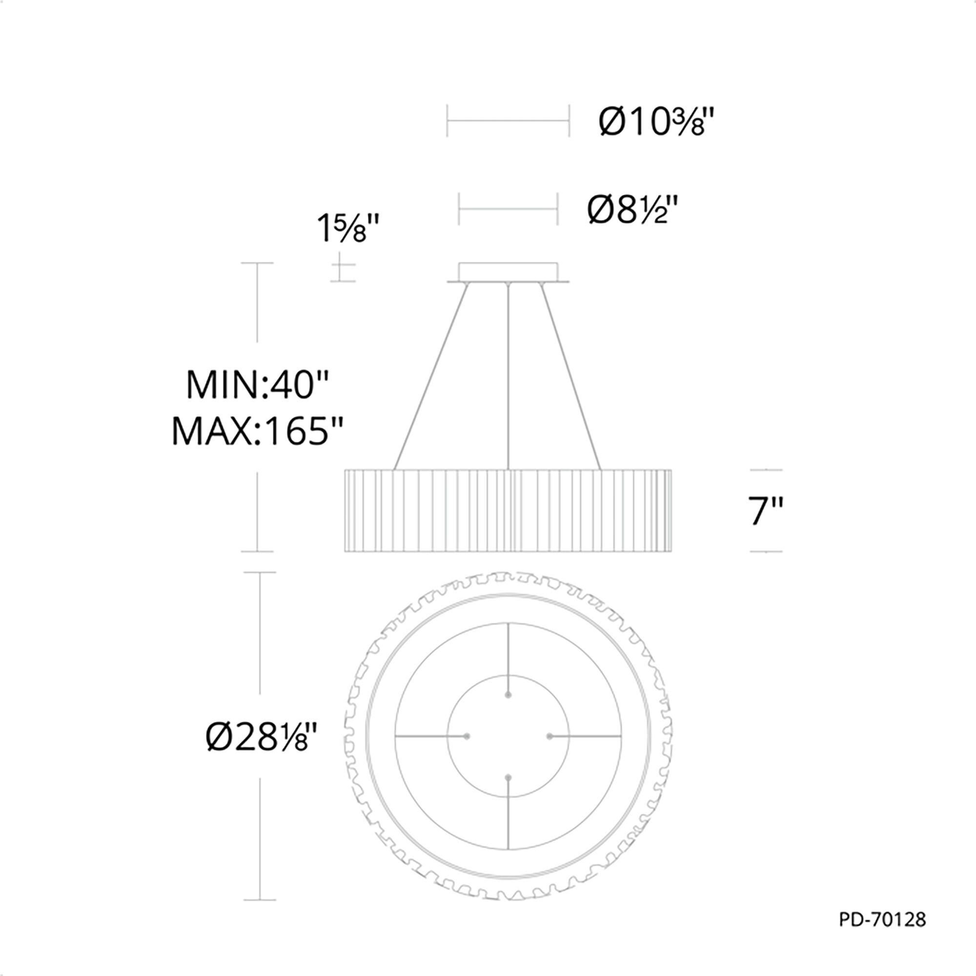Rhiannon 1 Light 28.13 inch Black Chandelier Ceiling Light in 28in.