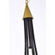 Cohen 6 Light 36 inch Black and Brass Chandelier Ceiling Light