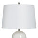 Evian 30 inch 100 watt Grey and Off White Table Lamp Portable Light