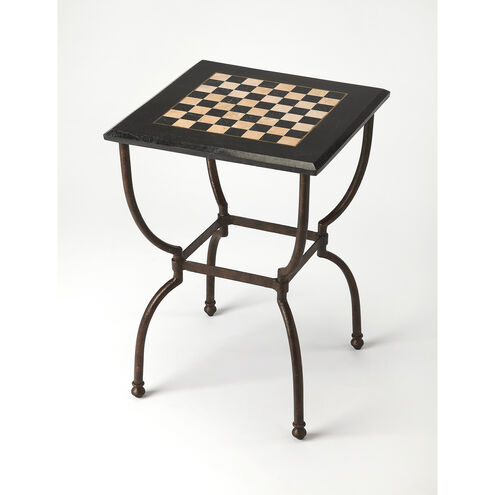 Frankie Fossil Stone 26 X 18 inch Metalworks Game Table